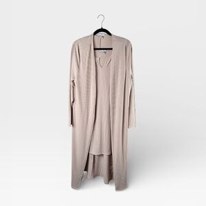 Venus Dress/Cardigan Two Piece Tan Lounge Set NWT Size 1X (H)